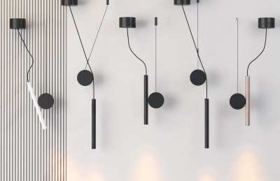 现代吊灯3D模型下载